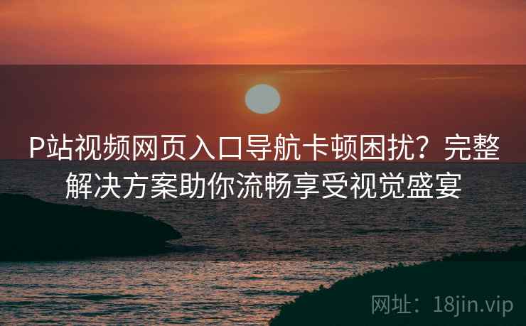 P站视频网页入口导航卡顿困扰？完整解决方案助你流畅享受视觉盛宴