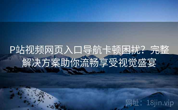 P站视频网页入口导航卡顿困扰？完整解决方案助你流畅享受视觉盛宴