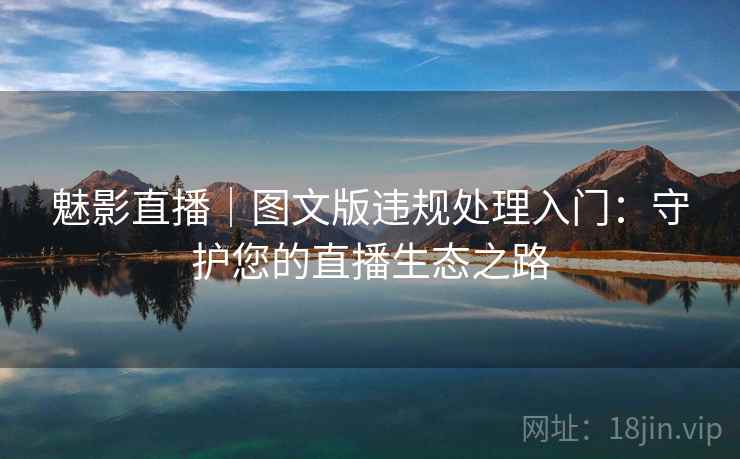 魅影直播｜图文版违规处理入门：守护您的直播生态之路