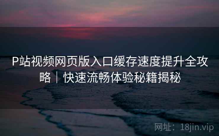 P站视频网页版入口缓存速度提升全攻略｜快速流畅体验秘籍揭秘
