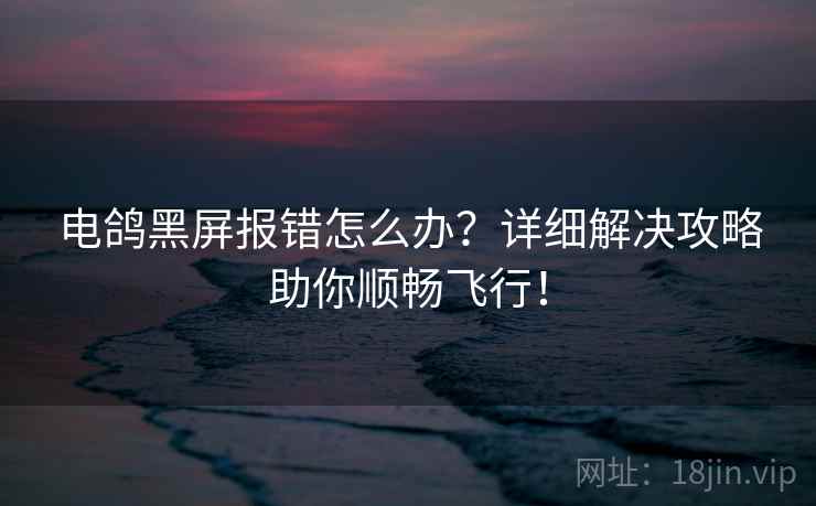 电鸽黑屏报错怎么办？详细解决攻略助你顺畅飞行！