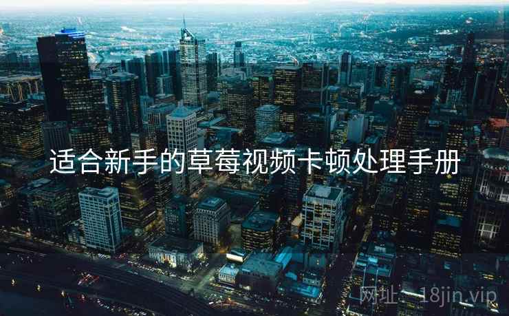 适合新手的草莓视频卡顿处理手册