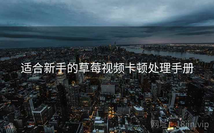 适合新手的草莓视频卡顿处理手册