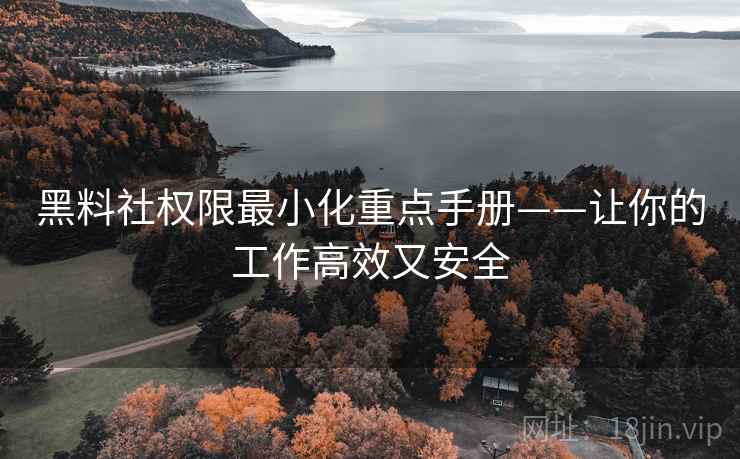 黑料社权限最小化重点手册——让你的工作高效又安全