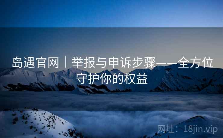 岛遇官网｜举报与申诉步骤——全方位守护你的权益