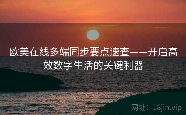 欧美在线多端同步要点速查——开启高效数字生活的关键利器