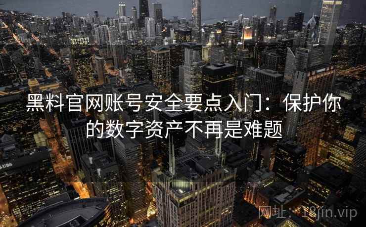 黑料官网账号安全要点入门：保护你的数字资产不再是难题