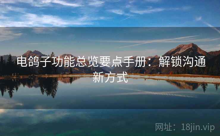电鸽子功能总览要点手册：解锁沟通新方式