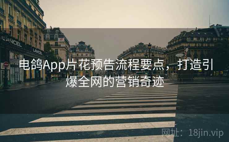 电鸽App片花预告流程要点，打造引爆全网的营销奇迹