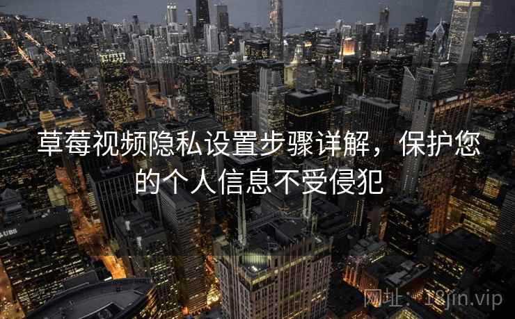 草莓视频隐私设置步骤详解，保护您的个人信息不受侵犯