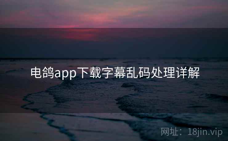 电鸽app下载字幕乱码处理详解